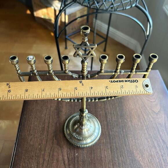 Vintage Rite Lite Ltd Jewish Menorah Hannukah Candle Holder gold - Picture 10 of 10